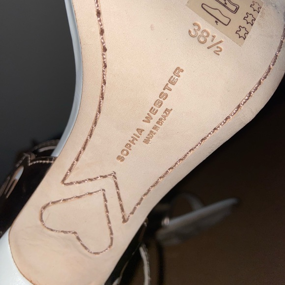 Sophia Webster Evangeline White & Rose Gold High Heel Sandals, size 8.5 - Picture 5 of 9